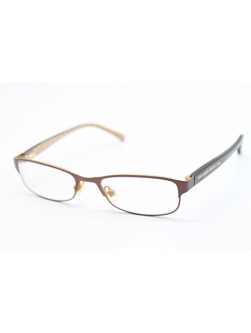 KATE SPADE NEW YORK AMBROSETTE BROWN WHITE POLKA DOT AUTHENTIC EYEGLASSES 50-17